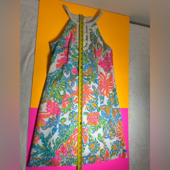 Lilly Pulitzer Kennedy Shift Resort White Casa Marina Halter Dress Size 4 - Picture 8 of 14